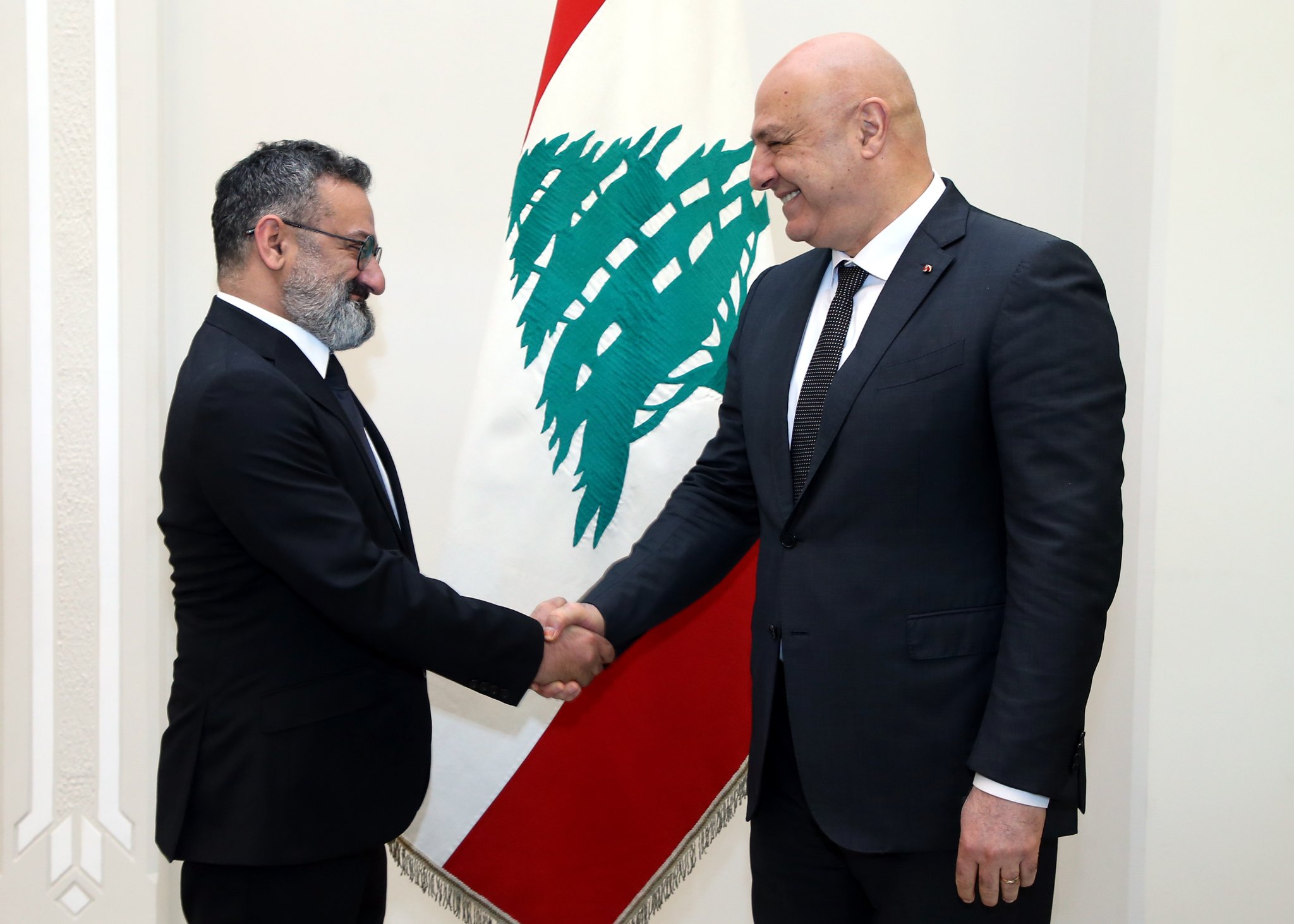 جوزف عون وجورج خباز. (رئاسة الجمهورية)