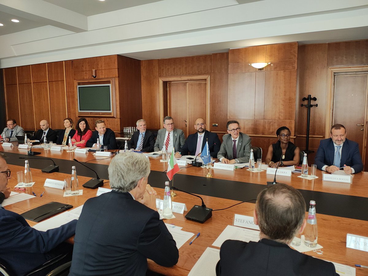 Proficuous meeting yesterday at <a href="/ItalyMFA/">Farnesina 🇮🇹</a> between IOM senior officers from the Med &amp; West Africa and Italy’s Directorate General for Development Cooperation.Joint efforts to advance common thinking,promote regular pathways,support a route-based approach <a href="/LuigiVignali/">Luigi Maria Vignali</a> <a href="/UNmigration/">IOM - UN Migration 🇺🇳</a>