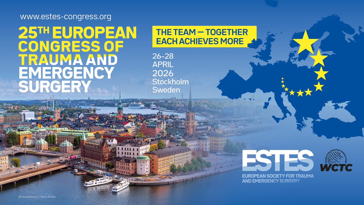 Happy to welcome you all to Stockholm for the 25th European Congress of Trauma and Emergency Surgery in April 2026!
