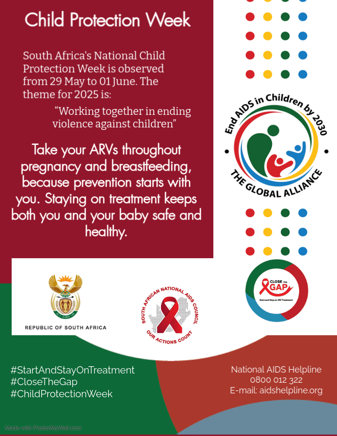 If you're an expectant mother living with HIV, taking your ARVs consistently during pregnancy and breastfeeding is one of the most powerful ways of protecting your baby from contracting HIV.
#CloseTheGap #ChildProtectionWeek