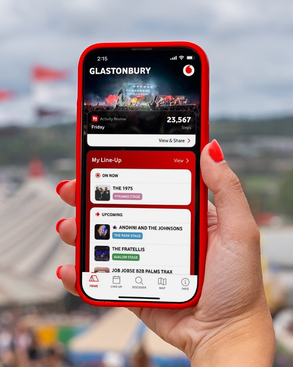 The official Glastonbury 2025 app is available now!

Download the free app, powered by @vodafoneuk, to get live Festival updates, an interactive map &amp; to create your own personalised line-up planner - inc the opportunity to connect your @spotify account and get artist