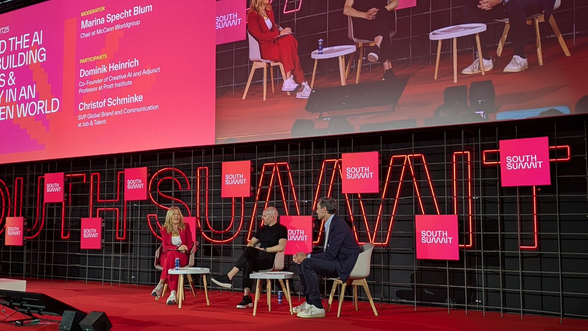 Lasting brands are still built on human creativity

Marina Specht <a href="/marinaspecht/">Marina Specht</a>, Dominic Heinrich <a href="/domheinrich/">Dom Heinrich 👨‍🚀</a> &amp; Christof Schminke of @jobantalentuk explore how emotional connection, storytelling &amp; trust drive loyalty even in an AI-driven world

#Growth #ArenaStage #SouthSummit25
