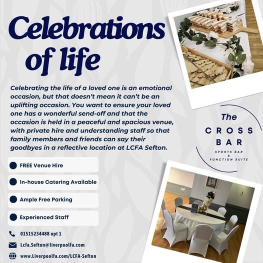 LCFA SEFTON (@lcfasefton) on Twitter photo 🌹We provide a welcoming space to honor and remember your loved ones at no cost. Let us support you during this time with care and compassion❤️
📞Contact us on 0151 523 4488 opt 1 for more information
✉️LCFA.Sefton@liverpoolfa.com 🌹We provide a welcoming space to honor and remember your loved ones at no cost. Let us support you during this time with care and compassion❤️
📞Contact us on 0151 523 4488 opt 1 for more information
✉️LCFA.Sefton@liverpoolfa.com