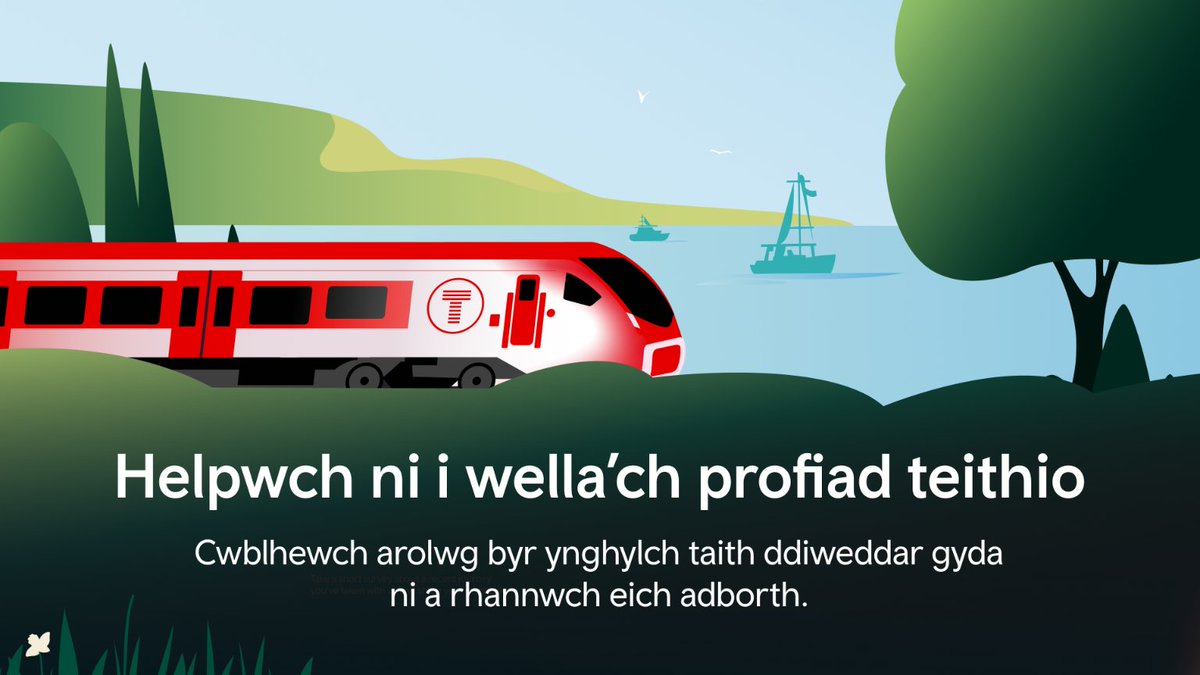 💬Rhannwch eich adborth ar eich taith ddiweddar – mae manylion eich profiad chi yn ein helpu i wella ein gwasanaethau a chreu rhwydwaith trafnidiaeth sy’n well i bawb.  

dadansoddeg.trc.cymru/cn/aaayc/arolw…