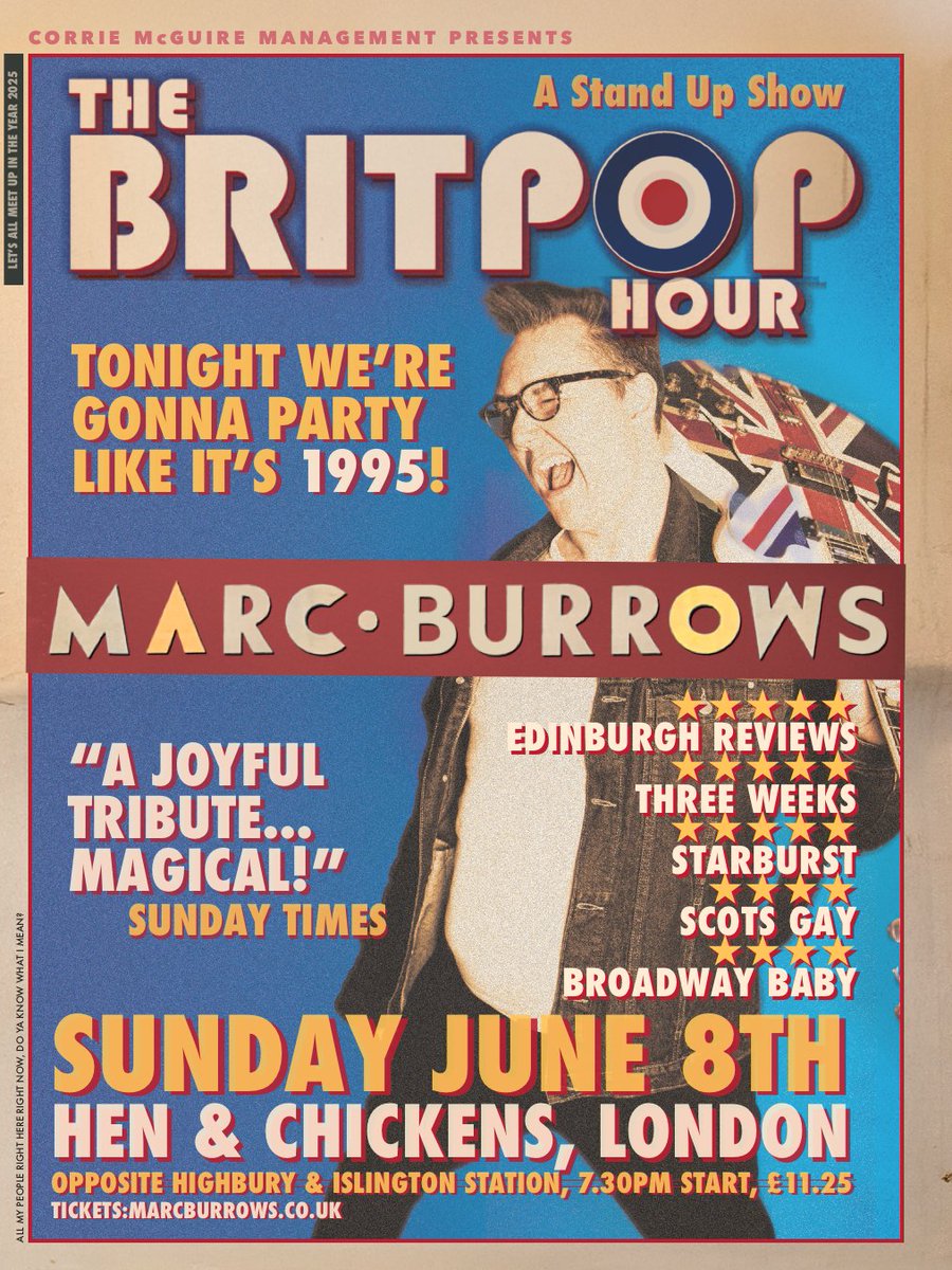 Sunday, The Britpop Hour debuts in its spiritual home of London ...