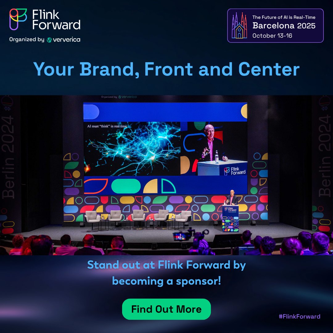 📣Sponsorships for #FlinkForward Barcelona 2025 are open! ⚡Sponsor to connect with decision-makers, showcase your tech, and boost brand exposure. 

💥Explore packages: bit.ly/4mEvp9H #ApacheFlink #RealTimeData #StreamingAnalytics #DataEngineering