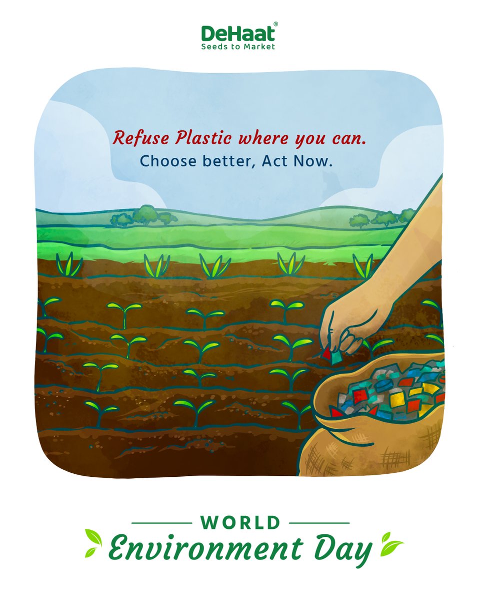Let’s protect the land that feeds us — from waste we don’t need.
#Worldenvironmentday #Beatplasticpollution #CleanFarms #Agriculture #HealthyHarvest #Sustainability