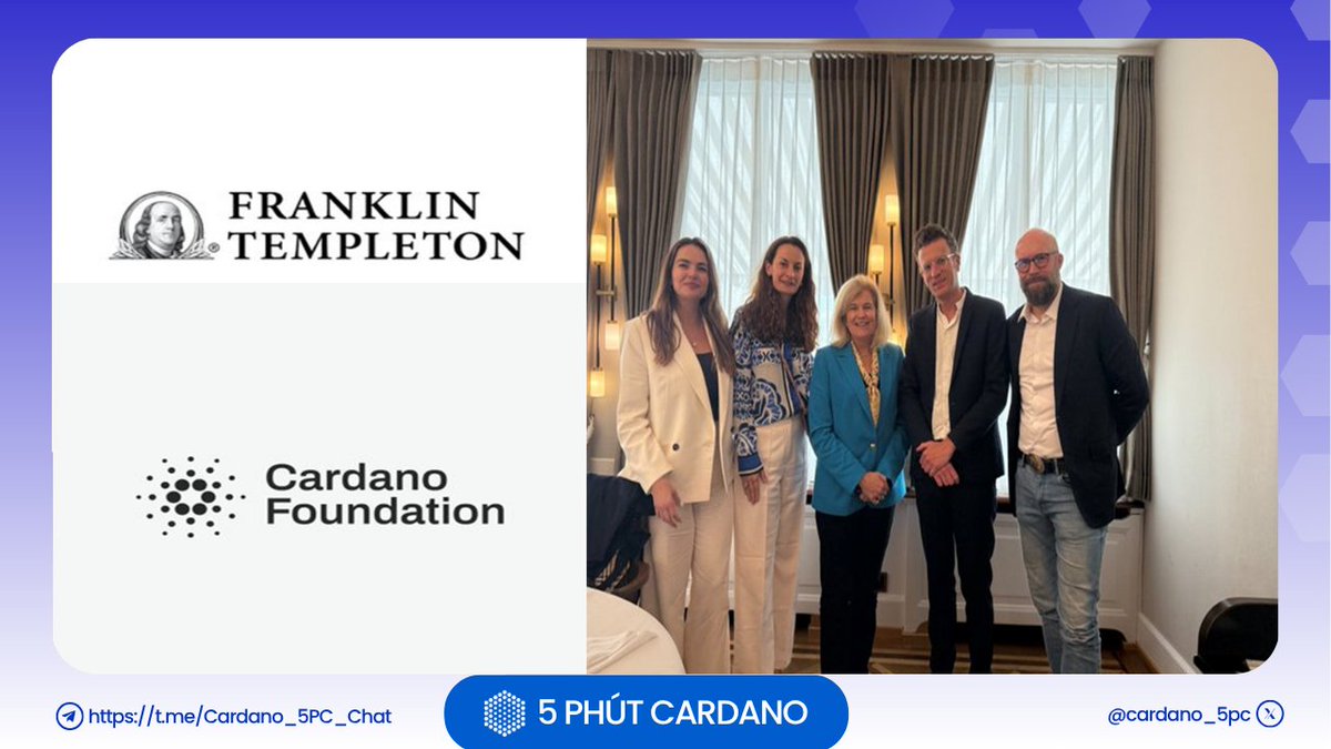 Franklin Templeton ($1.5T AUM) is running nodes on #Cardano! CEO Jenny  Johnson met with @F_Gregaard, marking a new era bridging TradFi & public  blockchain. #ADA #Web3 #DeFi #Tokenization #Blockchain #FranklinTempleton  #CardanoCommunity #CIP68 #