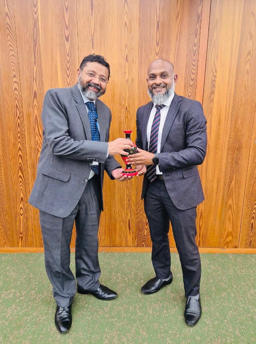NDMA Maldives (@ndmamv) on Twitter photo On the sidelines of GP2025, CE Hisan Hassan met with Dr. Krishna Swaroop Vatsa of <a href="/ndmaindia/">NDMA India | राष्ट्रीय आपदा प्रबंधन प्राधिकरण 🇮🇳</a> to discuss potential areas of collaboration with <a href="/cdri_world/">Coalition for Disaster Resilient Infrastructure</a> in stregthening disaster preparedness and emergency management in the Maldives. On the sidelines of GP2025, CE Hisan Hassan met with Dr. Krishna Swaroop Vatsa of <a href="/ndmaindia/">NDMA India | राष्ट्रीय आपदा प्रबंधन प्राधिकरण 🇮🇳</a> to discuss potential areas of collaboration with <a href="/cdri_world/">Coalition for Disaster Resilient Infrastructure</a> in stregthening disaster preparedness and emergency management in the Maldives.