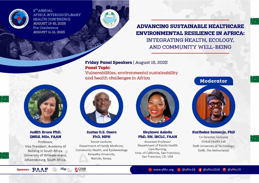 Meet our #AfIHC2025 panels and discussants.

Register at afihc.org