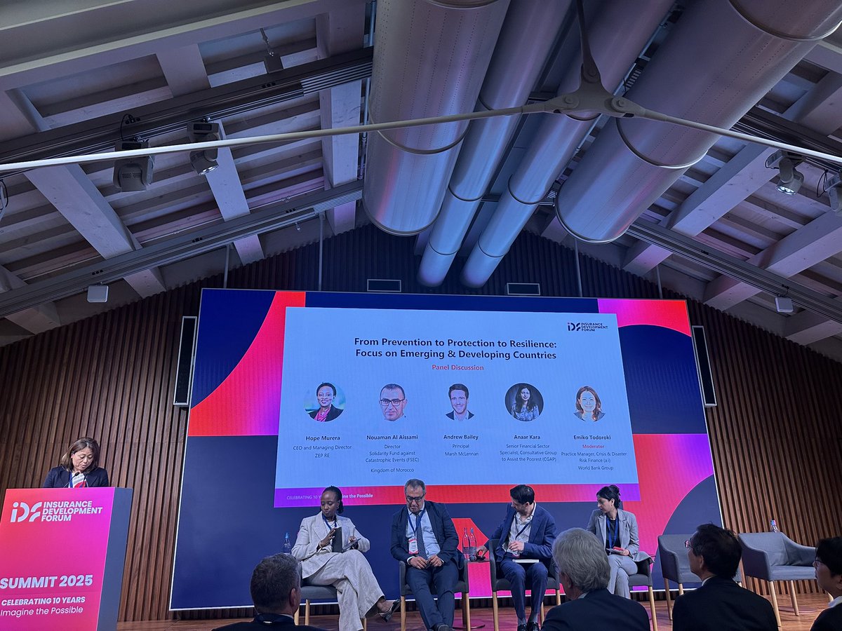 Excited to participate in celebrating 10 years of The Insurance Development Forum in their annual summit in Venice. With increasing climate risks, insurance plays a more central role in not just protecting the down-side, but in enabling the up-side.