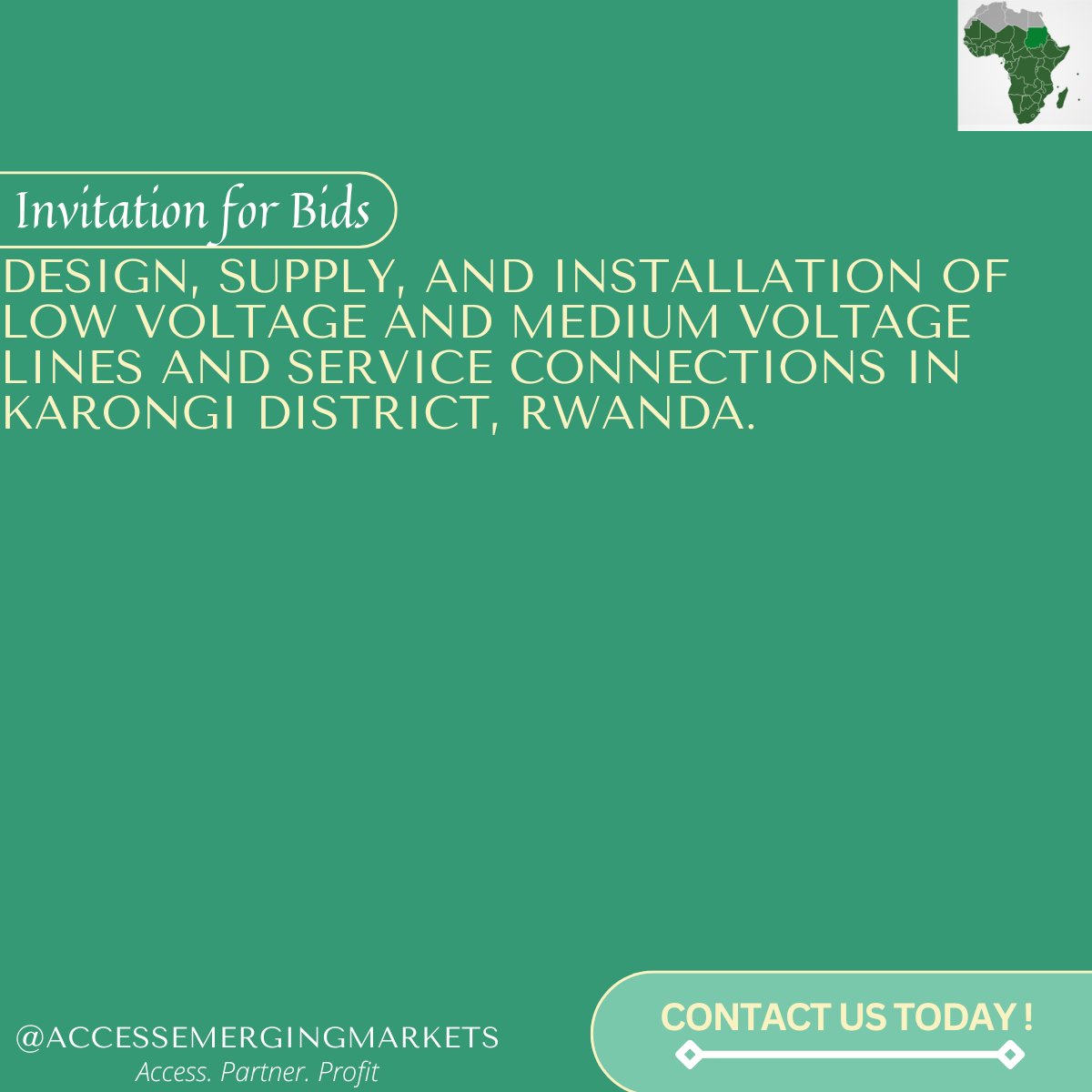 EmergingMarkett's tweet image. Contact us today to secure this project opportunity.

For more info on this opportunity, check out the project details here: lnkd.in/dJxCPZBx

#Development #Opportunities #ProjectPartnership #construction #Rwanda #connection #electricity