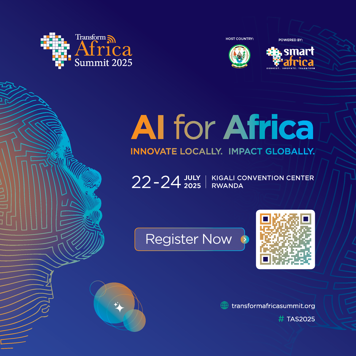 🚨Registration Open for the Transform Africa Summit 2025 ! 🚨

We are thrilled to announce that registration is now open for the Transform Africa Summit 2025, taking place at the Kigali Convention Center from 22–24 July 2025.

Join Heads of State, policymakers, industry leaders,