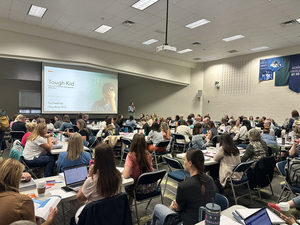 Great start to the day with a large group of dedicated elementary and K-8 staff learning strategies to improve outcomes for students next year!