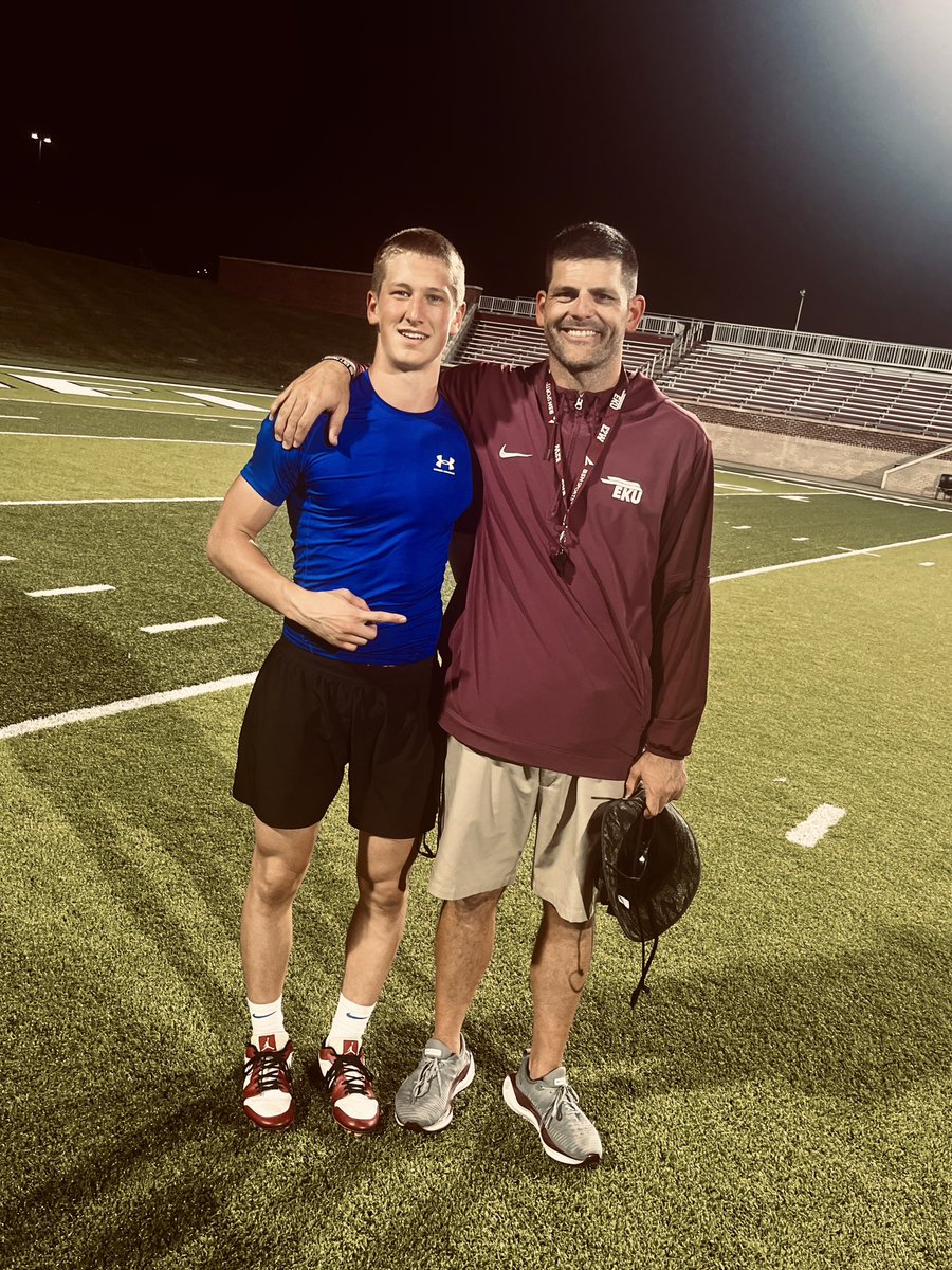 TheDrewRempel's tweet image. Great time being back @EKUFootball last night!! Thx to @CoachDerekDay @Maxwe11EKU Looking forward to my game day visit!
@CoachTBarr @wcsPHScr @Coach_Anes @BielBryce @pagefootball @QBC_Nashville @Coachwolff54 @Jholt_athelite