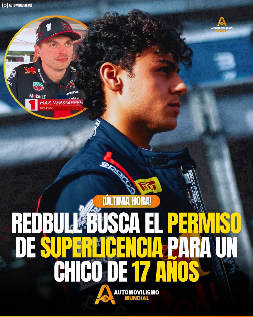 Red Bull ya trabaja A MARCHAS FORZADAS para que Arvid Lindblad, de APENAS 17 AÑOS, reciba el permiso especial de la FIA para obtener su SUPERLICENCIA. 
Lindblad es una LOCURA: P2 en la F2, a solo 3 puntitos del líder, y con talento para romperla. 👀

#F1