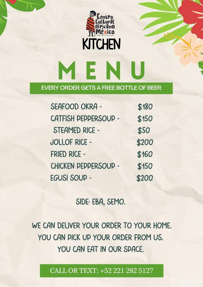 Visit the Africa Center Mexico for delicious home cooked African dishes!