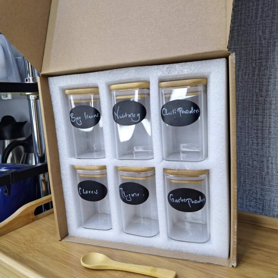 MissyGathoni's tweet photo. @dadooos_ We have plenty of options. 
3999/= 12 spice jars and a free bamboo rack 

6 jars with stand 1499/=

Set of 6 jars plus stickers 2499/=

Set of 3 jars with a base 1499/=

We also have individual square jars
 400ml 250/=
800ml 450/=
1100ml 600/=
1600ml 900/=
2200ml 1000/= per piece https://t.co/QKc3qgPTtR