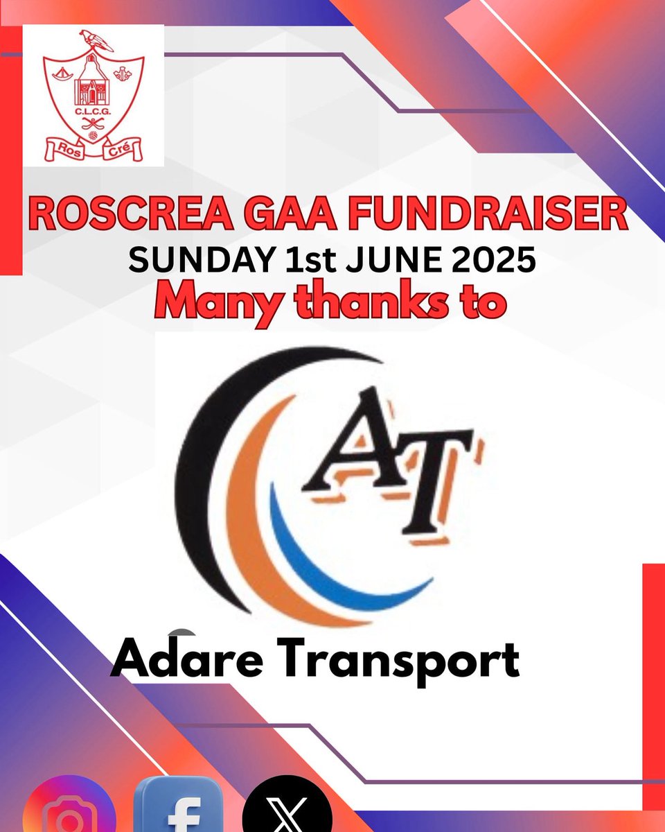 Big thanks to Adare Transport for their support with our club fundraiser that took place last weekend 👏🏻🇲🇨