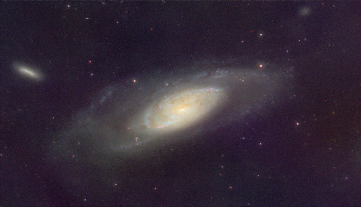 Galaxy season was vanjaar nie so suksesvol nie. Die weer het nie lekker saamgespeel nie, en ek kon slegs twee sterrestelsels tydens die Duitse Lente vasvang.

Nieteenstaande, hier is die eerste een! Sê hallo vir M106, 'n Spiraalvormige sterrestelsel in die sterrebeeld Canes