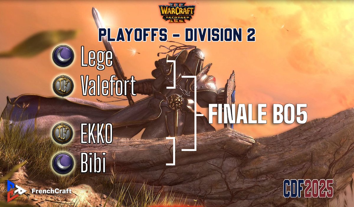 Ça commence à taquiner du 🐁(sur)mulot comme il faut, puisqu'on attaque les playoffs de la D2 du 🇫🇷 Championnat de France ! C'est à suivre ce dimanche 8 juin dès 20h00, avec les demies, PUIS la finale dans la foulée ! Lege vs Valefort, puis EKKO vs Bibi, casté par SneakyCookies