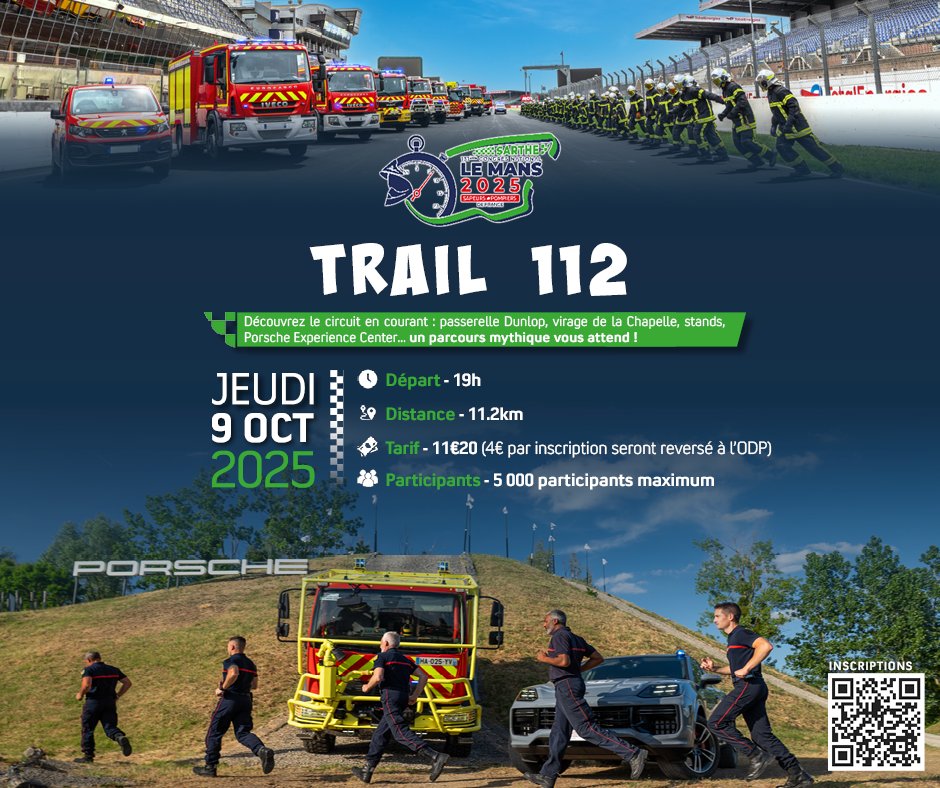 J-112 avant le congrès… et qui dit J-112, dit Trail 112 !

Jeudi 9 octobre à 19h – un trail semi nocturne à ne pas manquer ! 

Lien pour s’inscrire : sportsnconnect.com/calendrier-eve…

🏁EN PÔLE POSITION POUR LE CONGRÈS 2025🏁