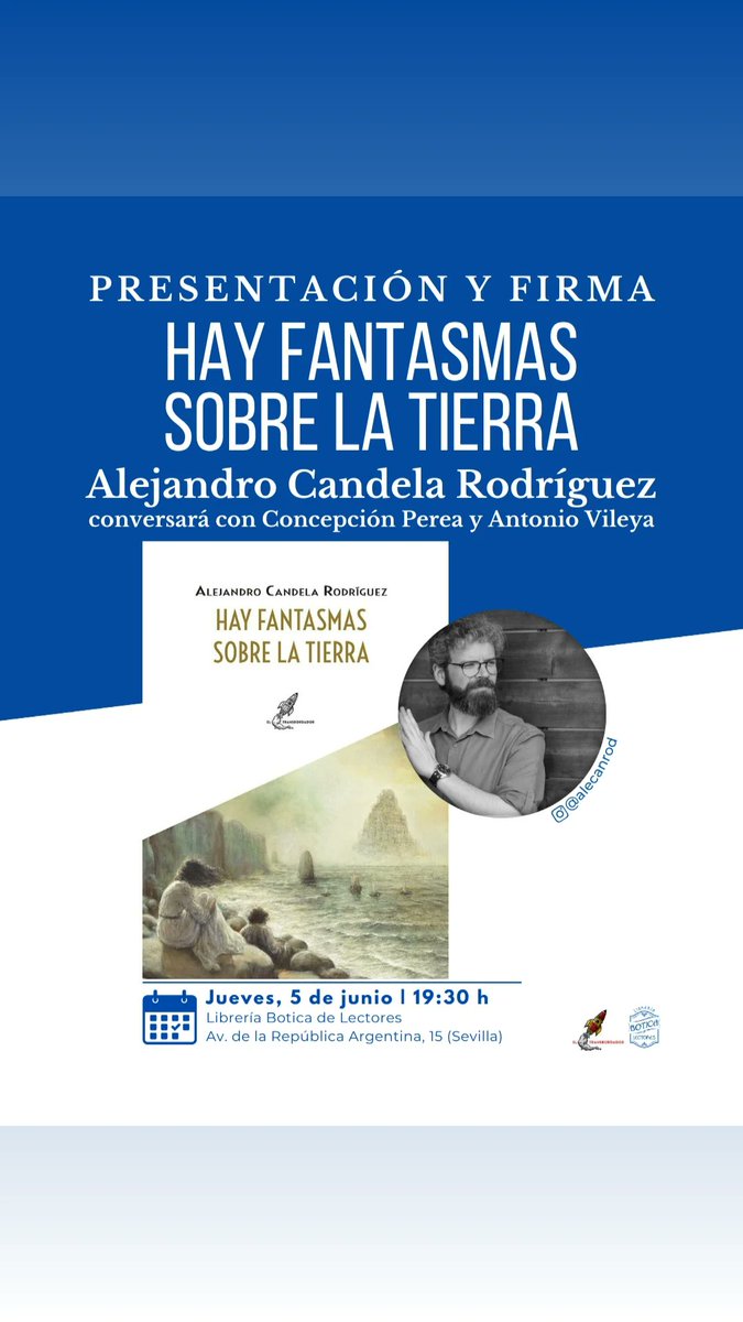 Concepción Perea (@pereaconcha) on Twitter photo Está tarde me voy de presentación en <a href="/LibreriaBotica/">Librería Botica de Lectores</a> porque descansar es de cobardes y nos vamos a hablar del libro de "Hay fantasmas sobre la tierra" Está tarde me voy de presentación en <a href="/LibreriaBotica/">Librería Botica de Lectores</a> porque descansar es de cobardes y nos vamos a hablar del libro de "Hay fantasmas sobre la tierra"