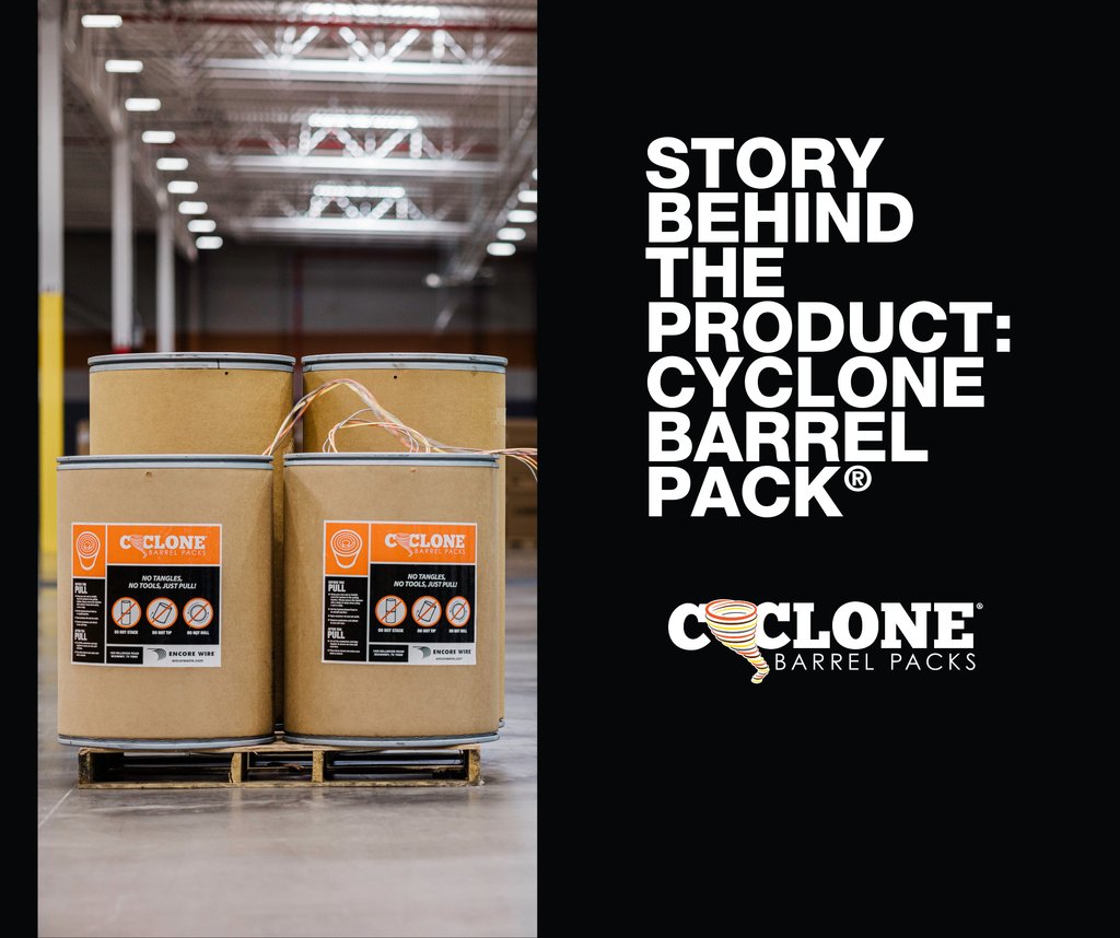 Story Behind the Product: The Cyclone Barrel Pack®! 🌪️ 

Since 2013, the Cyclone Barrel Pack® delivers fast, tangle-free wire pulls with less waste and a one-person setup—smart, simple, and built to speed up the job. 

Check out the Cyclone Barrel Pack®: encorewire.com/products/cyclo…