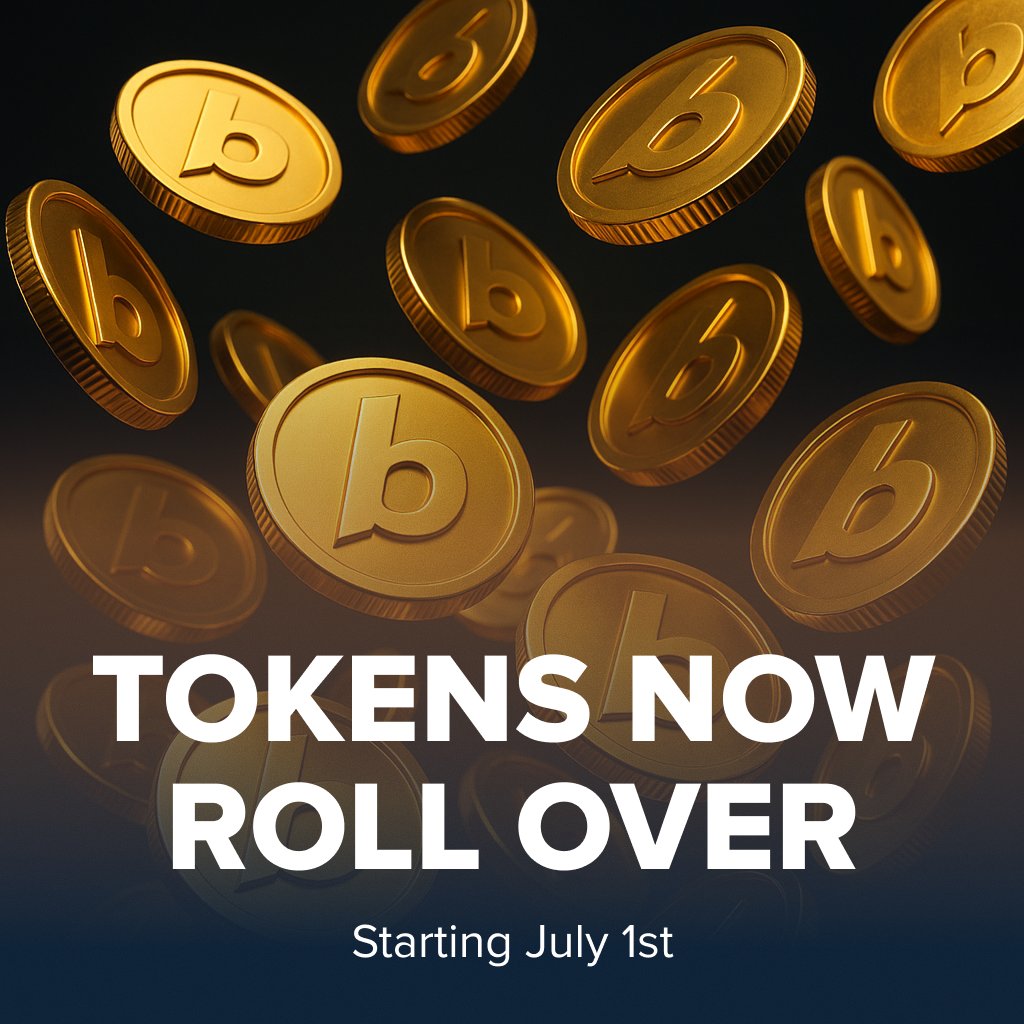 Starting July 1st, unused tokens will roll over to the next month!

You asked. We shipped.
Now your tokens stay with you, even if you don’t use them right away.

That means:
↪️ No more lost tokens
🏃 Build at your own pace
📦 Save up for big launches

Let’s get it!