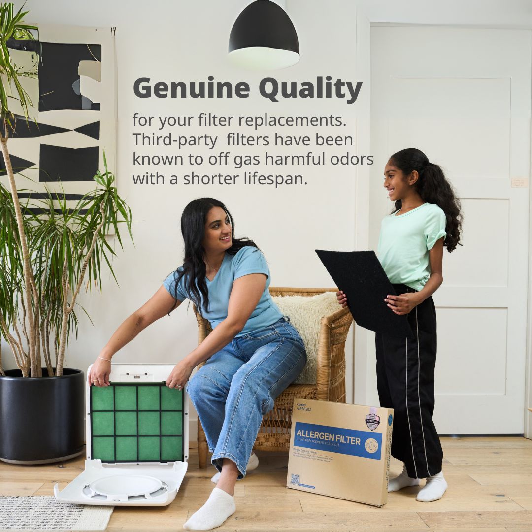 Go with genuine filters for a fresher, longer-lasting clean. They're made to work WITH your Airmega, not against it. Breathe easier knowing you're getting the best. 💨🌿