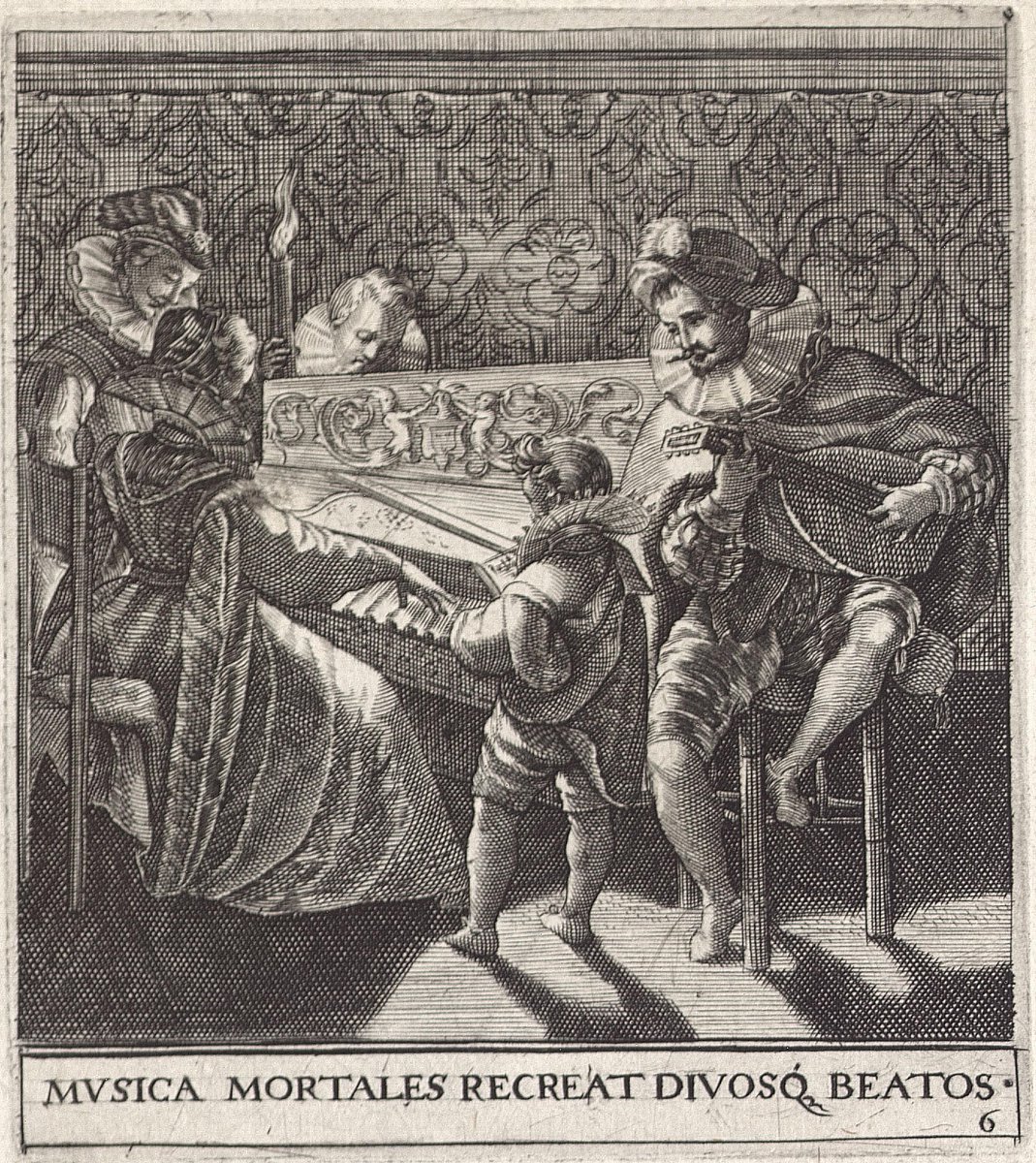 ColeccionMMoret's tweet photo. ¡Qué no pare la música!
Johann Theodor de Bry (Estrasburgo, 1561 - Fráncfort, 1623), según diseño de Pieter de Jode y Adam van Noort. A la luz de la candela, toda música parece bella (MUSICA MORTALES RECREAT DIVOSQ BEATOS). Buril, 1596. Colección Mariano Moret. https://t.co/Oyi4gVVMnt
