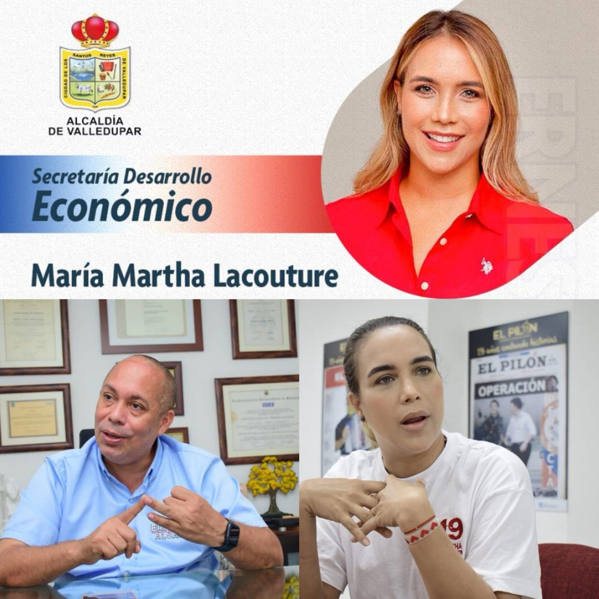 Valledupar Informa (@vpar_informa) on Twitter photo María Martha Lacouture Maya (<a href="/MMLacoutureM/">MaríaMarthaLacouture</a>) continuará como Secretaria de Desarrollo Económico.
En la vigencia 2024 se gastó el presupuesto de la sectorial (6.000 millones) en Contratos de Prestación de Servicios, corbatas que nunca van a trabajar.
Mal mensaje <a href="/ErnestoOrozcoD/">Ernesto Orozco Durán</a>. María Martha Lacouture Maya (<a href="/MMLacoutureM/">MaríaMarthaLacouture</a>) continuará como Secretaria de Desarrollo Económico.
En la vigencia 2024 se gastó el presupuesto de la sectorial (6.000 millones) en Contratos de Prestación de Servicios, corbatas que nunca van a trabajar.
Mal mensaje <a href="/ErnestoOrozcoD/">Ernesto Orozco Durán</a>.