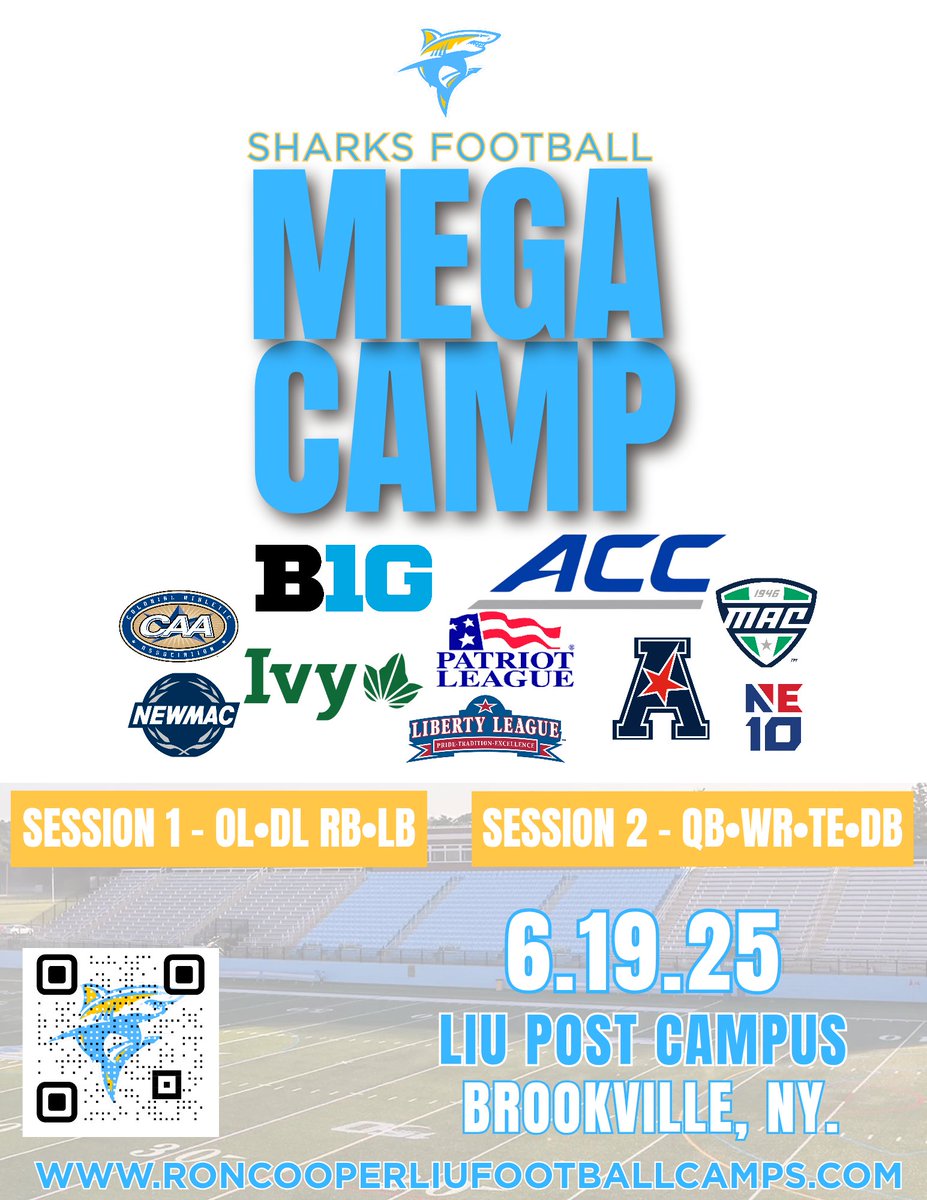 CoachRoyLIU's tweet image. PROSPECTS! We have two great camps in June set for you to showcase your talents! Let's get out and COMPETE!
REGISTER TODAY!
tinyurl.com/LIUCAMPS2025