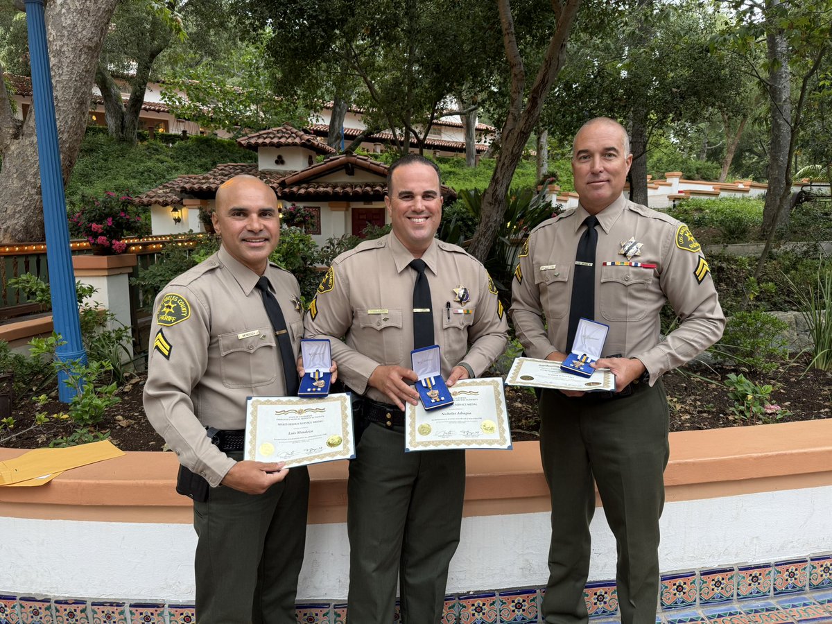 #LASD SEB Air Rescue 5 tactical medics recognized by California EMS for the heroic actions during a head on collision with multiple injuries. Their swift and professional actions certainly saved lives, keeping with the highest traditions of the Special Enforcement Bureau.