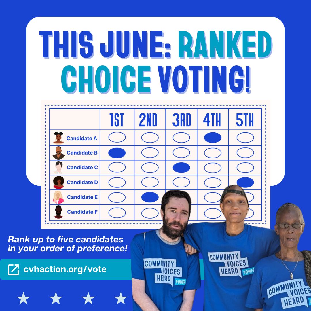 This June, NYC uses Ranked Choice Voting! You get to rank up to 5 candidates in order of preference. 

Your voice, your choice, your power. Learn how at cvhaction.org/vote and make every ranking count! #RankedChoiceVoting #NYC2025