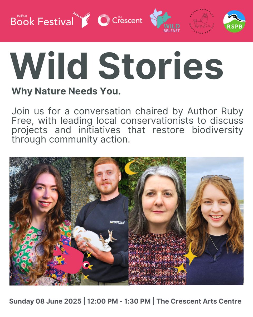 This Sunday, Dakota Reid joins other local conservationists to discuss nature restoration, the challenges we face, and actions we can take, in conversation with author Ruby Free as part of Belfast Book Festival!

Book tickets online at: belfastbookfestival.com/whats-on/wild-…