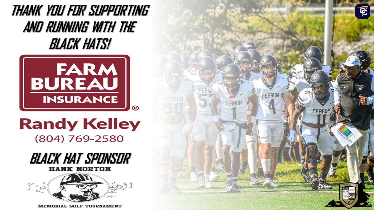 We would like to give our thanks to Randy Kelley at Farm Bureau Insurance for their support and sponsorship at our Hank Norton Golf Outing. We appreciate the continued support to our football program!