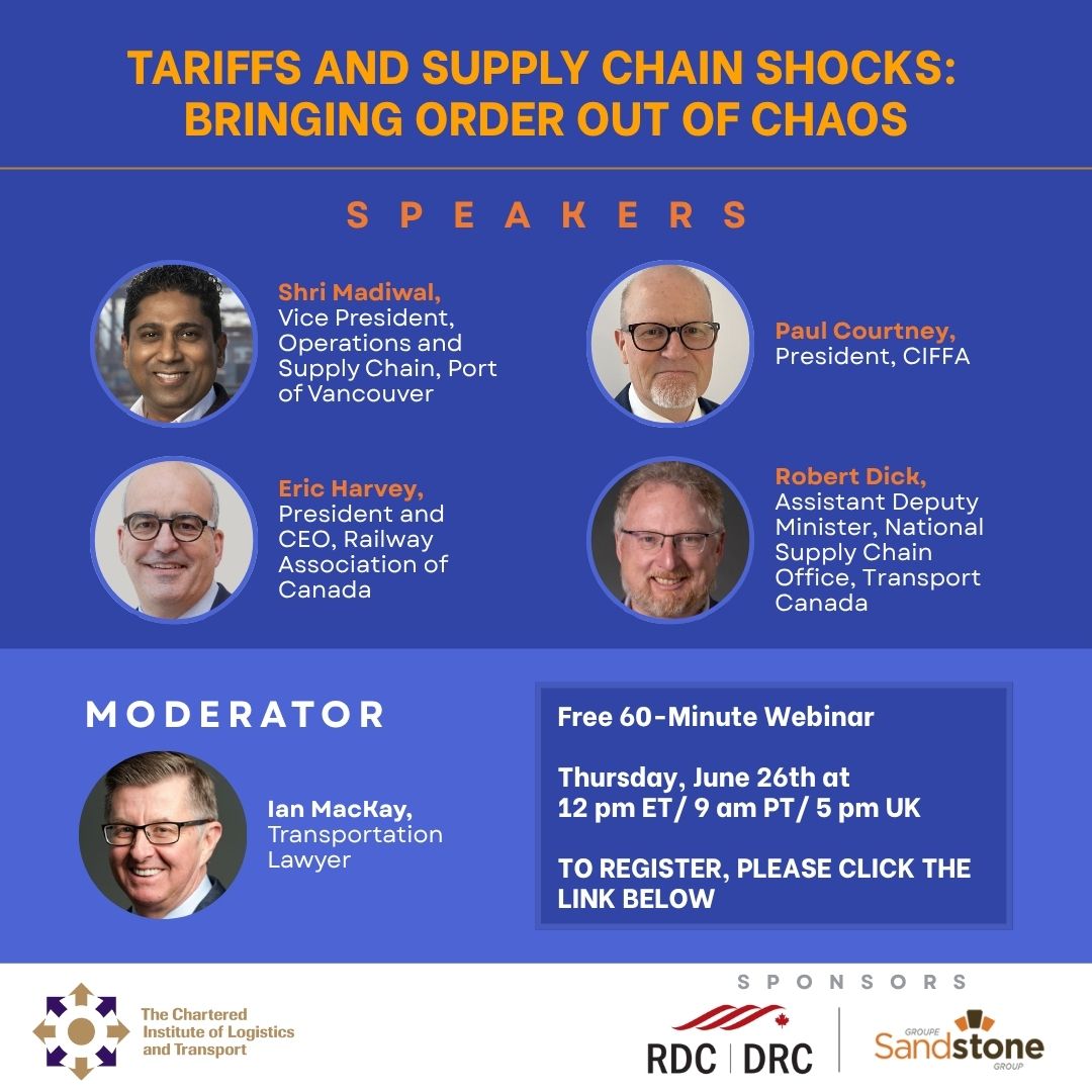 Register now for the FREE CILTNA Webinar: "Tariffs and Supply Chain Shocks: Bringing Order out of Chaos" on Thursday, June 26 at 12 pm ET/ 9 am PT/ 5 pm UK.

Register here: click.mlsend.com/link/c/YT0yNzU…