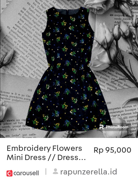rapunzerella_id's tweet image. Lihat 'Embroidery Flowers Mini Dress // Dress Hitam Black Coquette Cottagecore Shabby Chick Press Body Kutung  Tanktop Tank Fairy Fairycore', tersedia di Rp 95,000 di #Carousell #trift #ootd carousell.app.link/30nWmyKbXTb