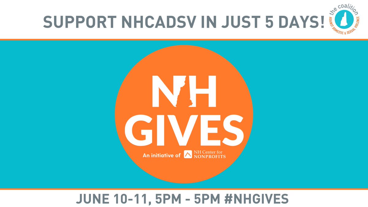 The Coalition is participating in #NHGives in just 5 days! Every donation made will help us advocate for survivor-driven legal reform in NH. Thank you for your commitment to our mission! Read more here: nhgives.org/organizations/…