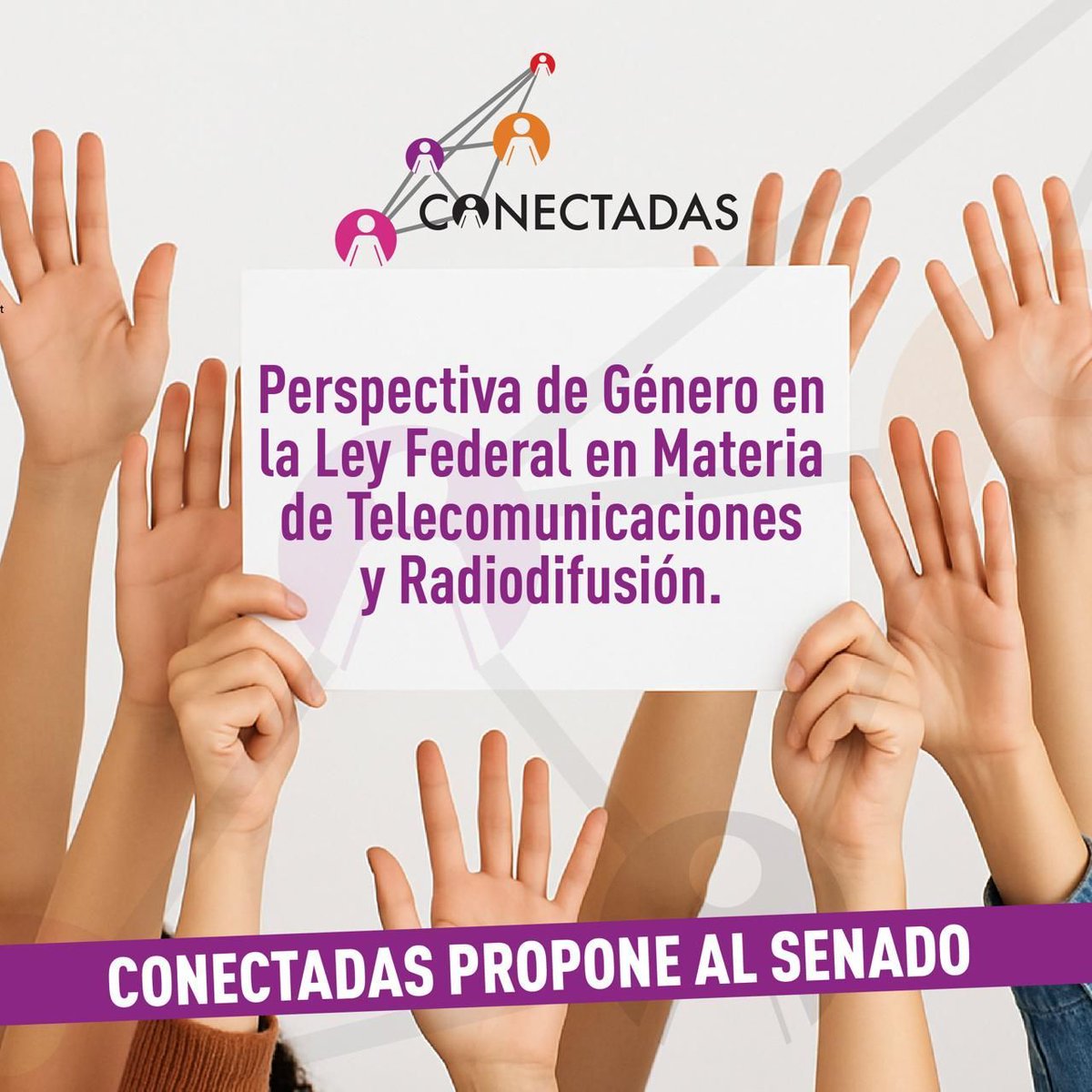 ¿Ya te enteraste de nuestra propuesta para la Ley Federal de Telecomunicaciones y Radiodifusión? Con ella, buscamos que sea inclusiva y priorice la perspectiva de género en favor de la igualdad sustantiva y otros derechos de las mujeres. Por contenidos #SinEstereotiposSexistas.