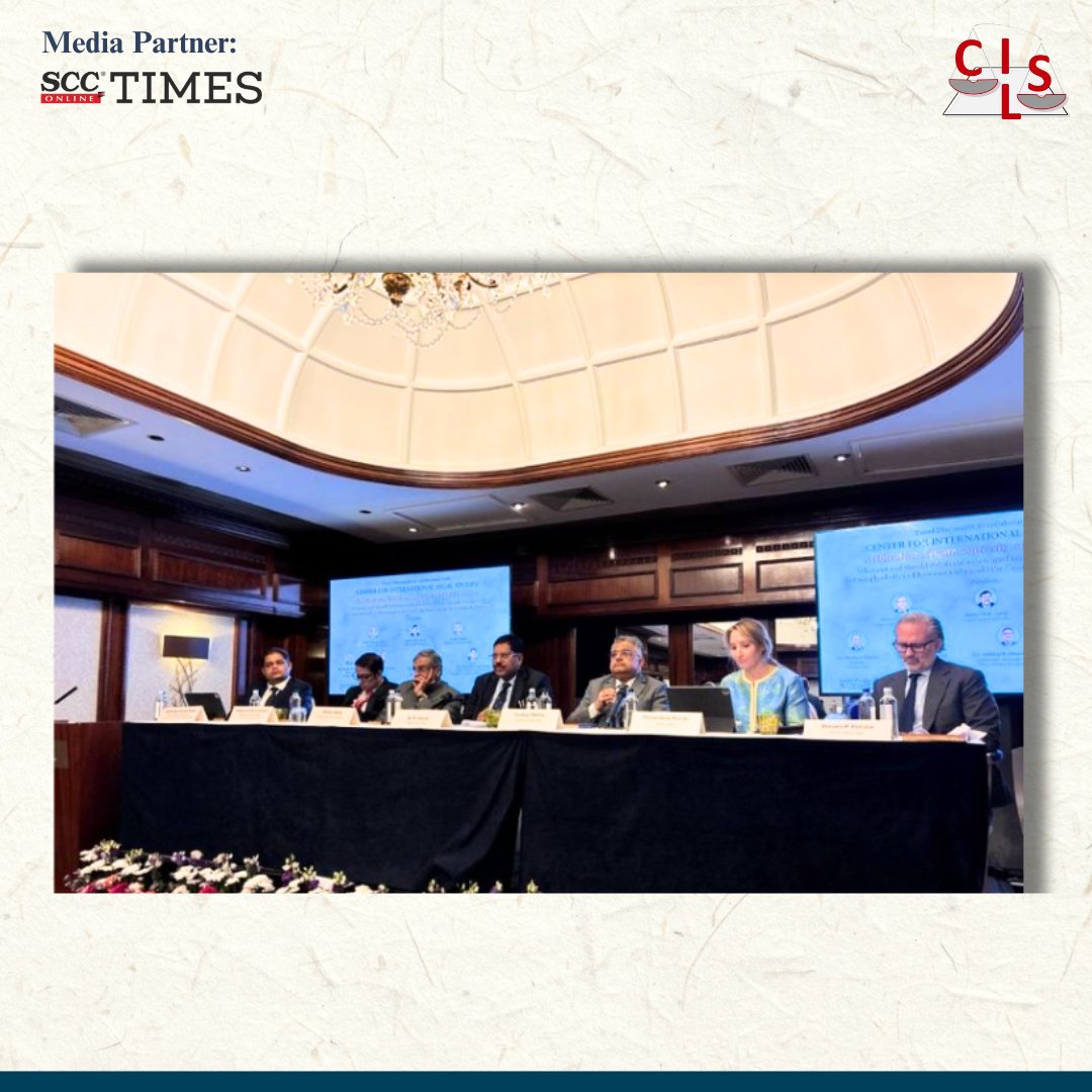 Snapshots from the CILS Arbitration Conference, London

Pic 1: Mr Sumeet Malik, Associate Editor at SCC and Director, EBC presenting a memento to CJI Gavai, symbolizing appreciation and collaboration in advancing arbitration discourse.

Pic 2: A thought-provoking session