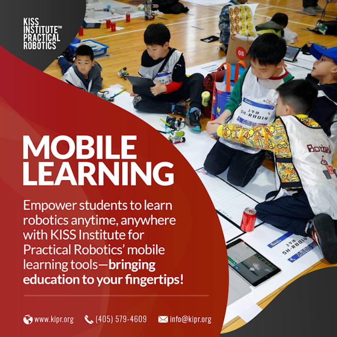 Mobile learning is transforming the way students access knowledge, making education more flexible and accessible than ever before. 

Explore how mobile learning through KIPR can bring robotics and coding to life for students at kipr.org.