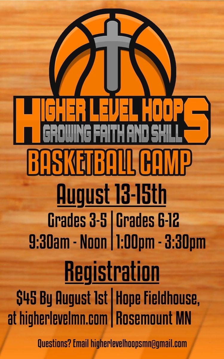 🏀 Another great summer camp opportunity! Click the link below for more information and to register! 👇

higherlevelmn.com