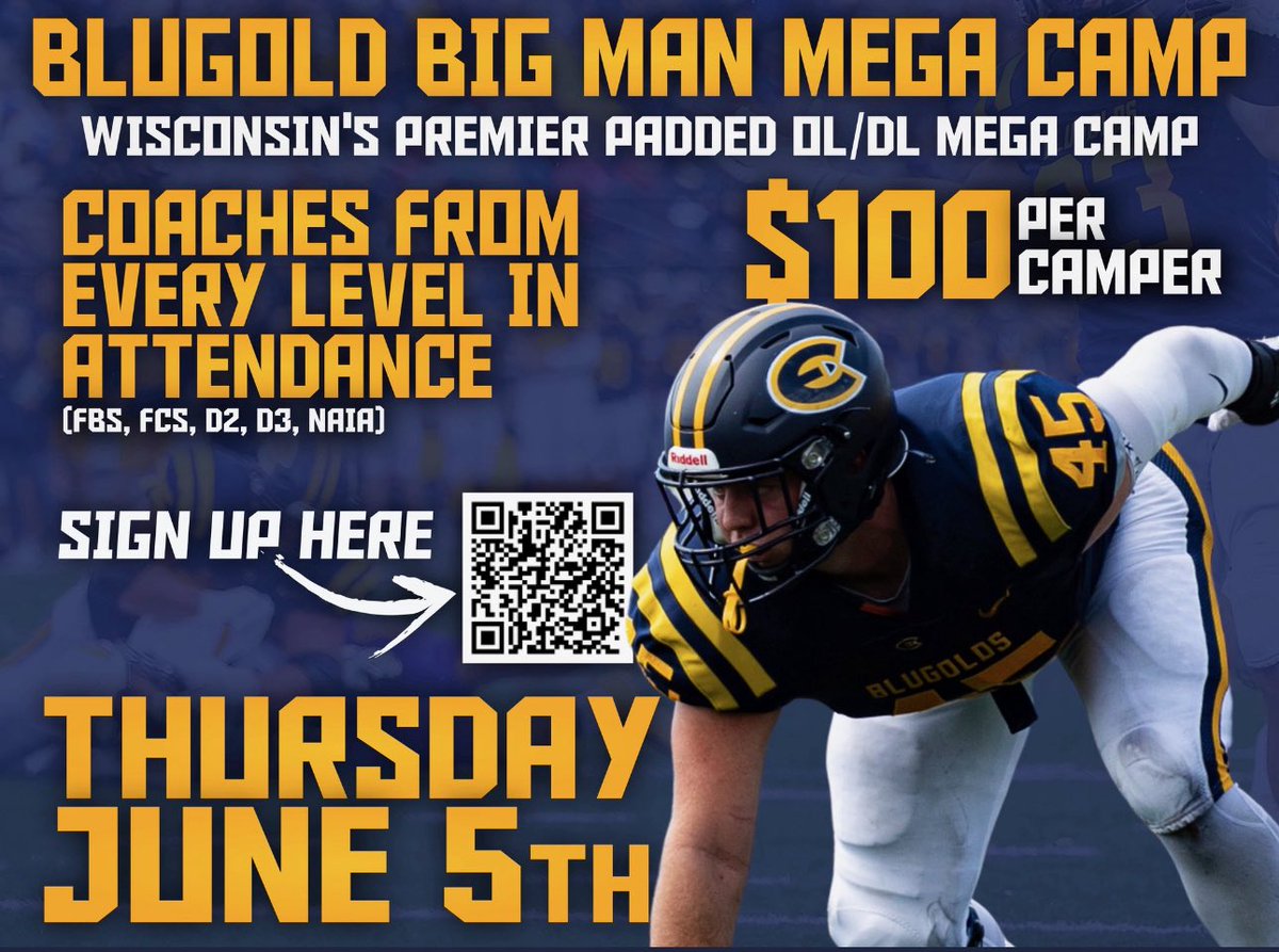Matthew Schetter (@mattscetter) on Twitter photo Very excited to be at the Blugold big man camp can’t wait to learn and compete today.<a href="/wdp_football/">West De Pere Football</a> <a href="/UWECFootball/">Blugold Football</a> <a href="/MJ_NFLDraft/">Mark Johnson</a> Very excited to be at the Blugold big man camp can’t wait to learn and compete today.<a href="/wdp_football/">West De Pere Football</a> <a href="/UWECFootball/">Blugold Football</a> <a href="/MJ_NFLDraft/">Mark Johnson</a>
