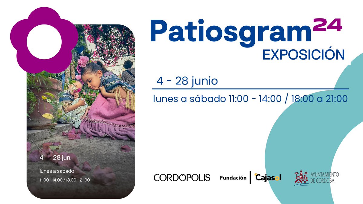 Fundación Cajasol (@cajasol) on Twitter photo 🌿✨ ¿Te apasiona la belleza de los patios cordobeses? Ven a visitar la exposición “Patiosgram24” en la sede de la Fundación Cajasol, junto a <a href="/cordopolis_es/">CORDÓPOLIS</a> y <a href="/ayuncordoba_es/">Ayuntamiento Córdoba</a>.
Del 4 al 28 de junio, de lunes a sábado. ¡No te lo pierdas! 🌿✨ ¿Te apasiona la belleza de los patios cordobeses? Ven a visitar la exposición “Patiosgram24” en la sede de la Fundación Cajasol, junto a <a href="/cordopolis_es/">CORDÓPOLIS</a> y <a href="/ayuncordoba_es/">Ayuntamiento Córdoba</a>.
Del 4 al 28 de junio, de lunes a sábado. ¡No te lo pierdas!