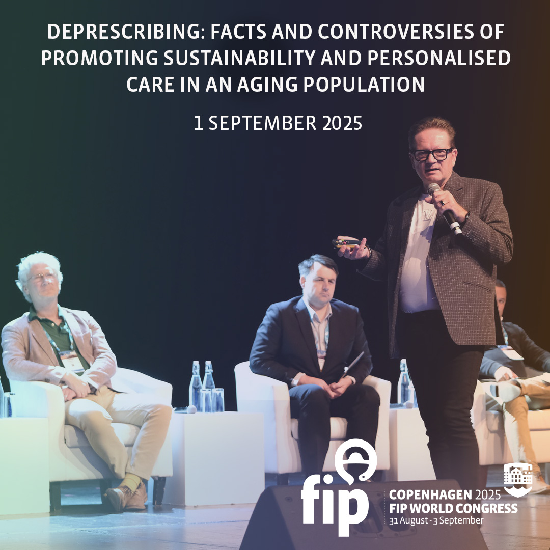 Explore how deprescribing supports sustainable, patient-centred care for older adults. Learn about personalised treatment, big data insights &amp; safe medication reduction. Join us on 1 September at 14:30 CEST: copenhagen2025.fip.org/programme/?con…