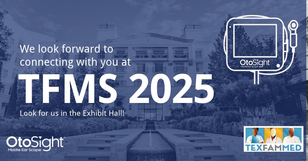 PhotoniCare's tweet photo. The Texas Family Medicine Symposium kicks off tomorrow and we can’t wait to connect! Stop by our booth to see how the OtoSight Middle Ear Scope is transforming ear assessment.
#OtoSight #PhotoniCare #MedTech #TAFP #TexFamMed2025 @TXFamilyDocs https://t.co/fRWeCSQz5Y