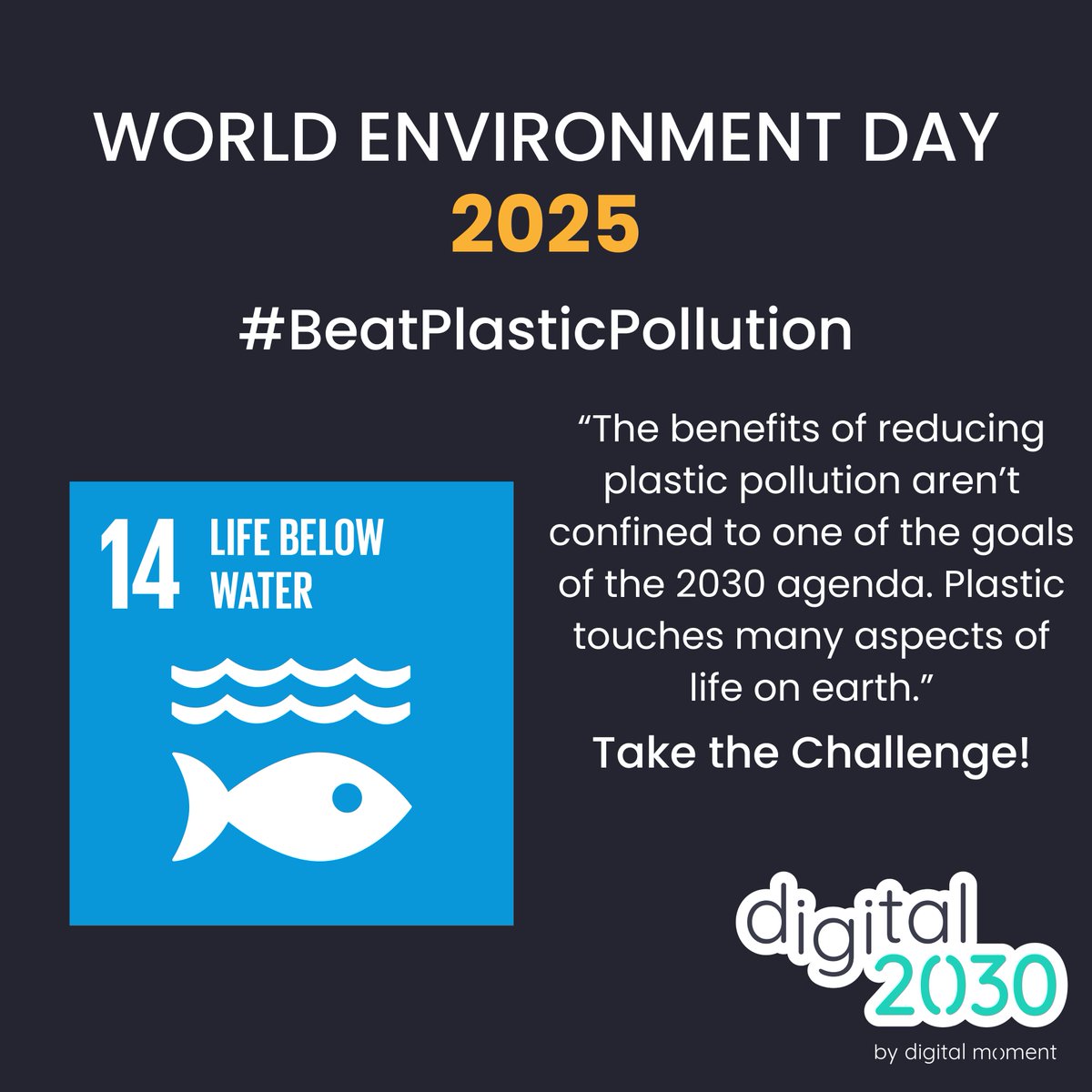 🌍 This #WorldEnvironmentDay, explore how youth can lead the fight against plastic pollution.

Our #Digital2030Challenge on Plastic Prevention links #SDG14 to broader #SDGs. 🌊♻️

👉 Bring it to your classroom: ow.ly/fxz950W4oTi

#ClimateEducation #YouthLeadership