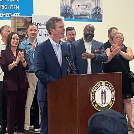 Laurie Wolsing, our VP of Child Services, was honored to be present at Camco Chemical as Governor Andy Beshear and Lt. Governor Jacqueline Coleman announced the launch of the Pre-K for All Initiative. #TeamKentucky